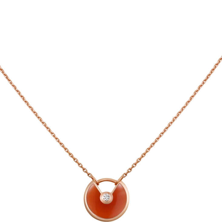 [Violet JW]AMULETTE GOLD CARNELIAN ONYX NECKLACE