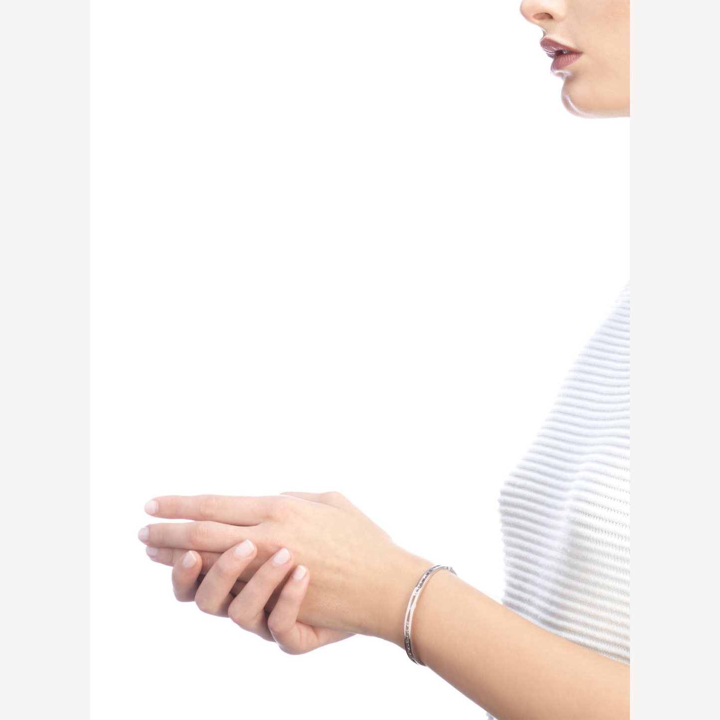 [Violet JW]ZERO 1 SPIRAL LOGO SILVER BRACELET