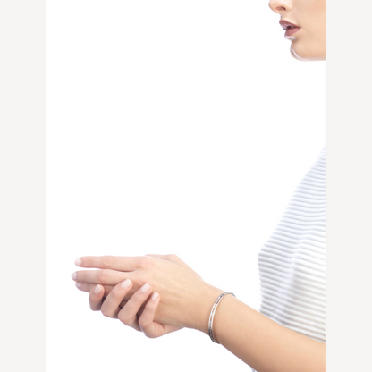 [Violet JW]ZERO 1 SPIRAL LOGO SILVER BRACELET