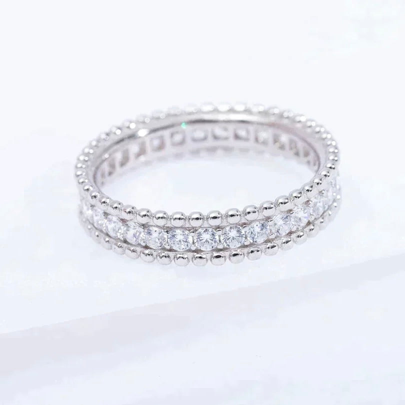 [Violet JW]PERLEE DIAMOND SILVER RING