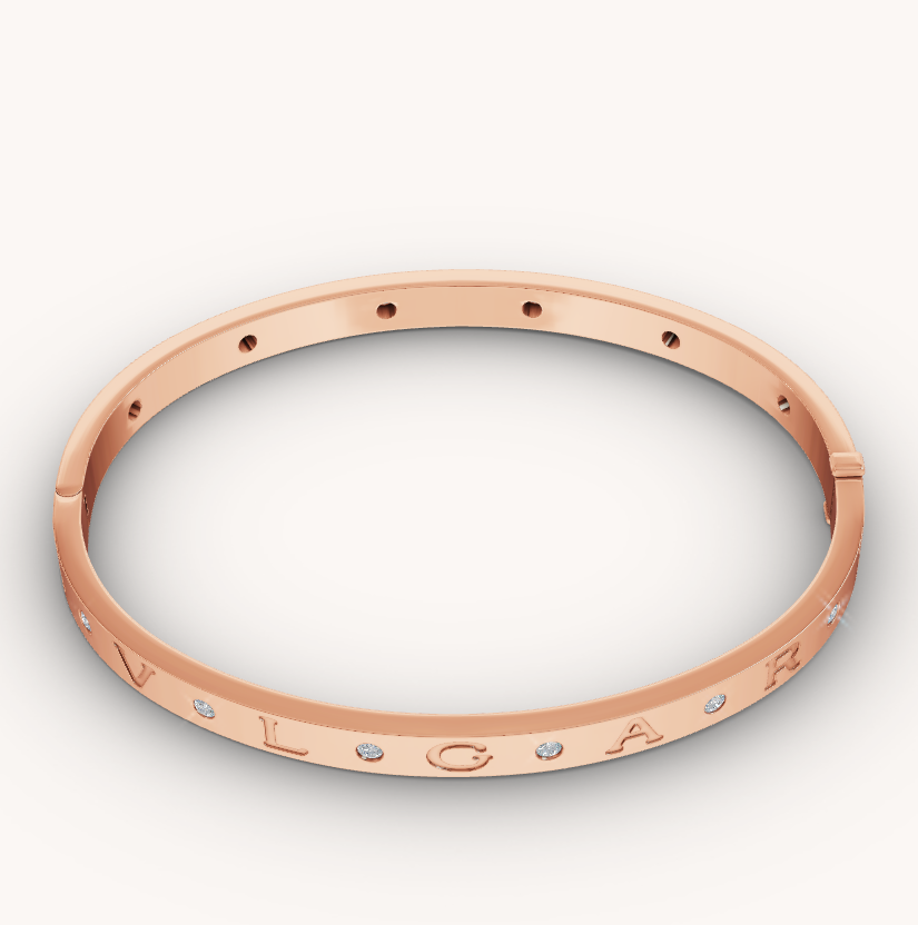 [Violet JW]ZERO 1 PINK GOLD 12 DIAMONDS BRACELET