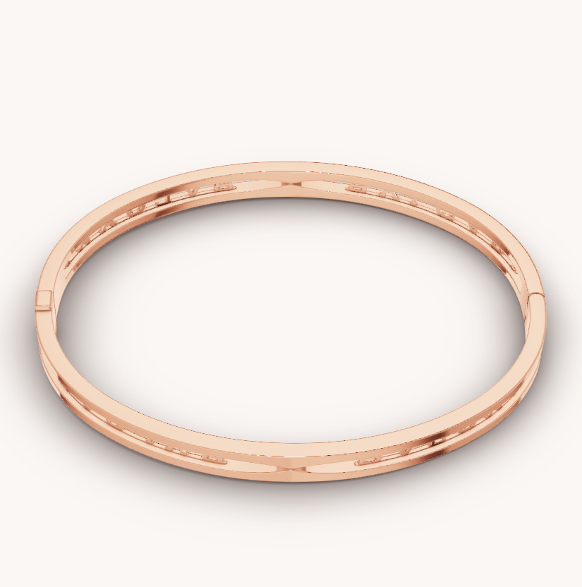 [Violet JW]ZERO 1 SPIRAL LOGO PINK GOLD BRACELET