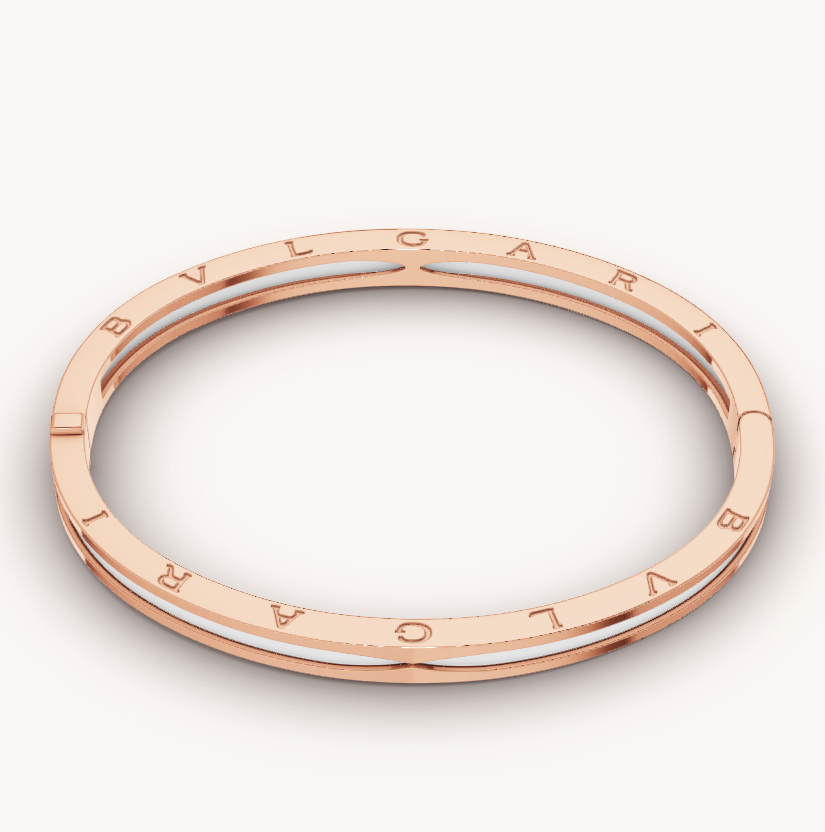 [Violet JW]ZERO 1 PINK GOLD WITH WHITE CERAMIC BRACELET