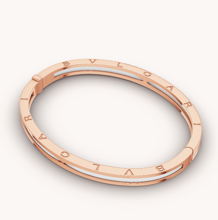 [Violet JW]ZERO 1 PINK GOLD WITH WHITE CERAMIC BRACELET