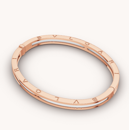 [Violet JW]ZERO 1 PINK GOLD WITH WHITE CERAMIC BRACELET