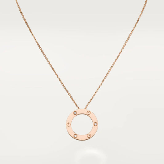 [Violet JW]LOVE NECKLACE 16MM 3 DIAMONDS