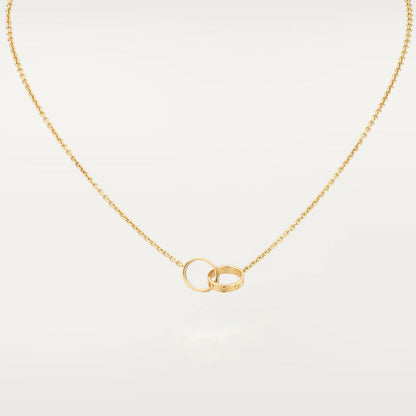 [Violet JW]LOVE NECKLACE DOUBLE RING GOLD