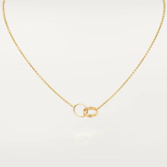 [Violet JW]LOVE NECKLACE DOUBLE RING GOLD