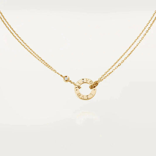 [Violet JW]LOVE NECKLACE 16MM 2 DIAMONDS