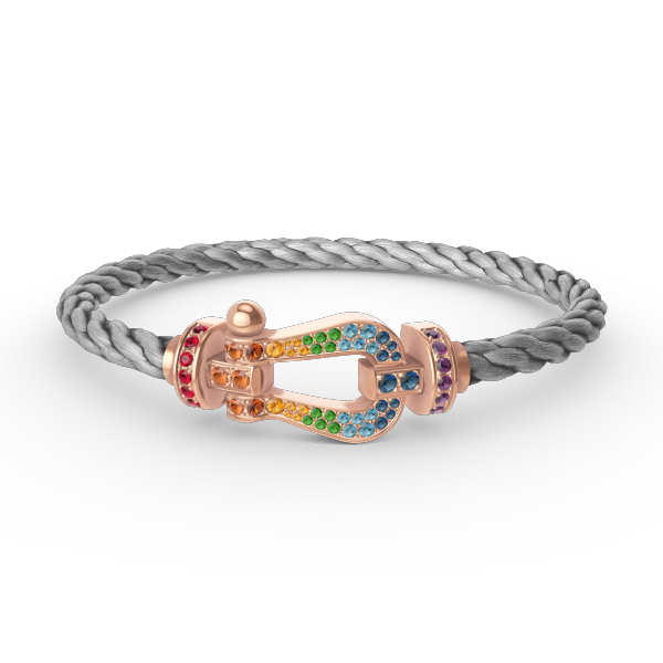[Violet JW]FORCE LARGE HORSESHOE  COLORED DIAMOND BRACELET ROSE GOLD