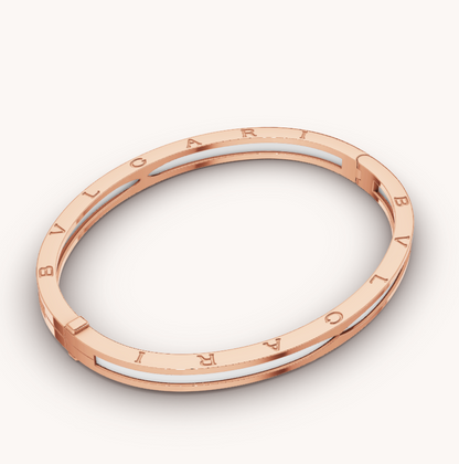 [Violet JW]ZERO 1 PINK GOLD WITH WHITE CERAMIC BRACELET