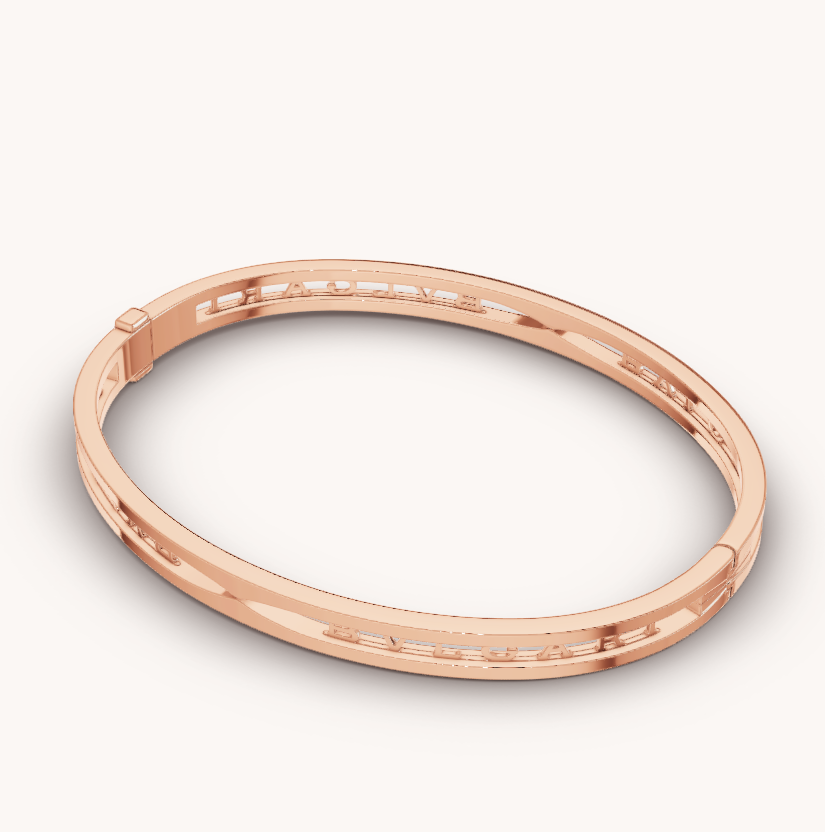 [Violet JW]ZERO 1 SPIRAL LOGO PINK GOLD BRACELET