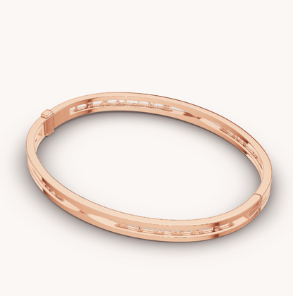 [Violet JW]ZERO 1 SPIRAL LOGO PINK GOLD BRACELET