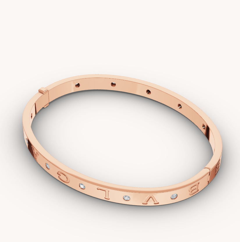 [Violet JW]ZERO 1 PINK GOLD 12 DIAMONDS BRACELET