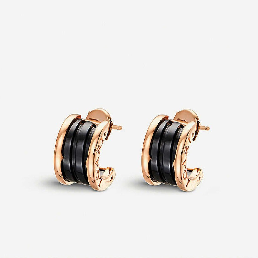 [Violet JW]ZERO 1 PINK GOLD CERAMIC EARRINGS