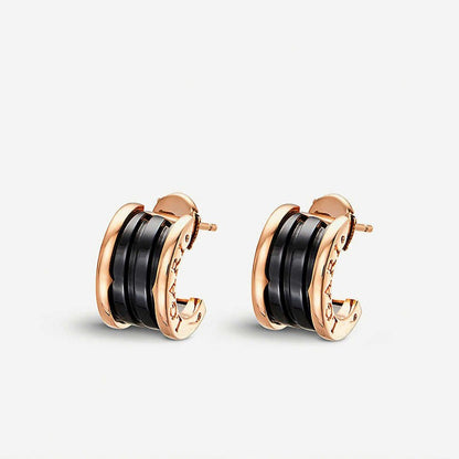 [Violet JW]ZERO 1 PINK GOLD CERAMIC EARRINGS