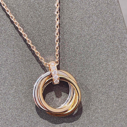 [Violet JW]TRINITY NECKLACE GOLD  DIAMONDS