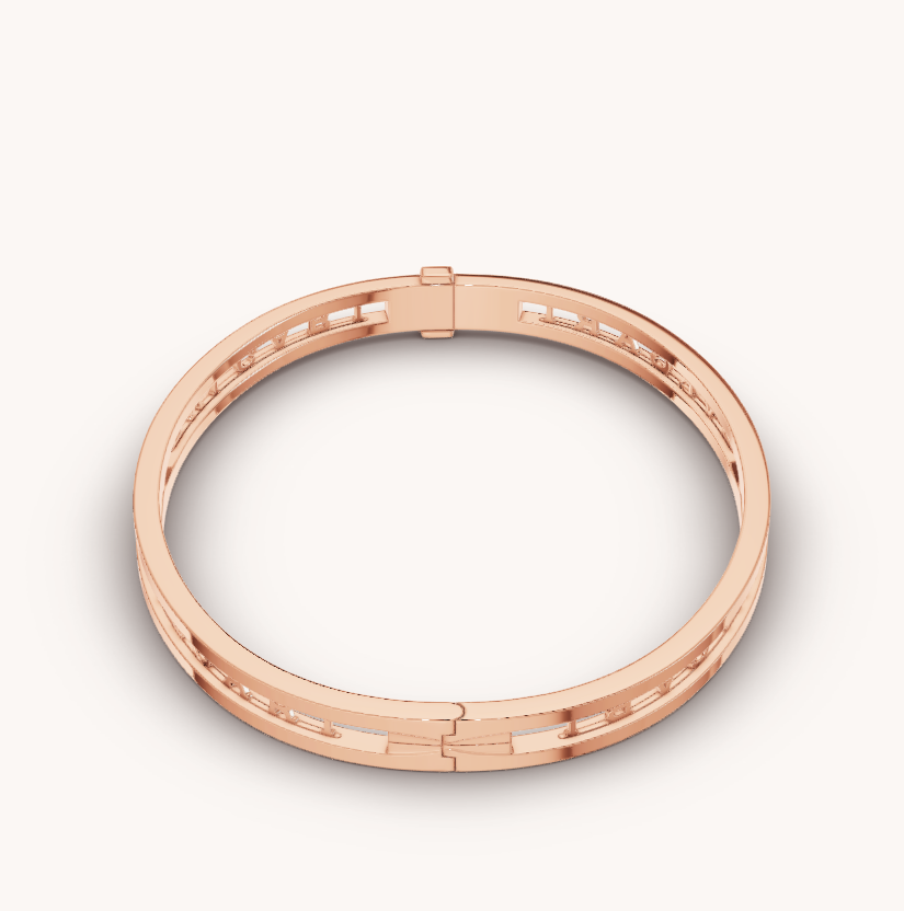[Violet JW]ZERO 1 SPIRAL LOGO PINK GOLD BRACELET