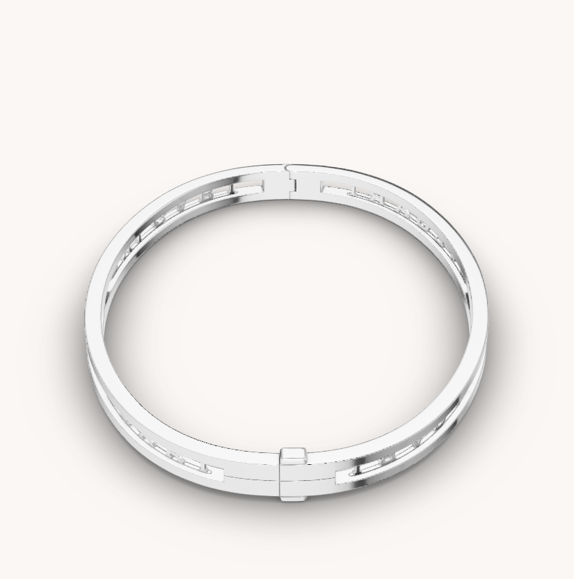 [Violet JW]ZERO 1 SPIRAL LOGO SILVER BRACELET