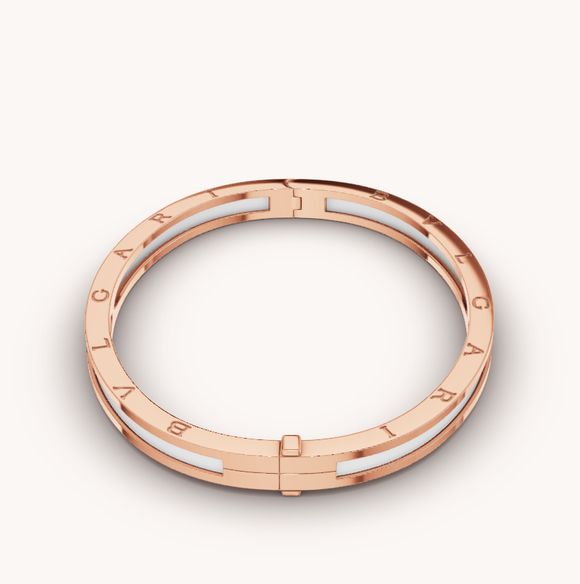 [Violet JW]ZERO 1 PINK GOLD WITH WHITE CERAMIC BRACELET