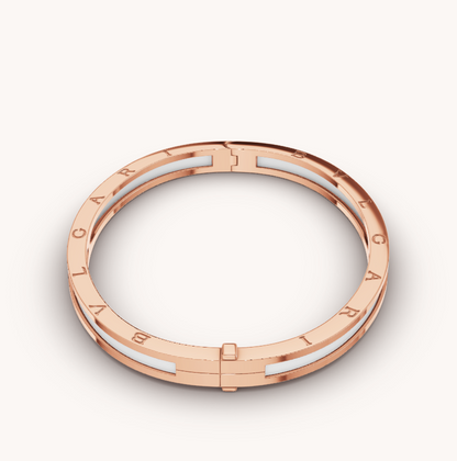 [Violet JW]ZERO 1 PINK GOLD WITH WHITE CERAMIC BRACELET