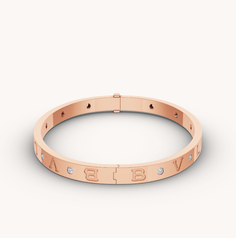 [Violet JW]ZERO 1 PINK GOLD 12 DIAMONDS BRACELET