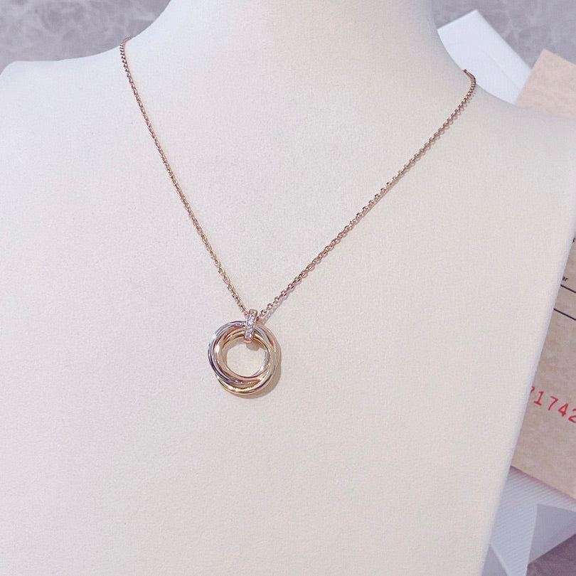 [Violet JW]TRINITY NECKLACE GOLD  DIAMONDS