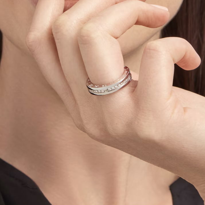 [Violet JW]ZERO 1 ONE-BAND PAVED DIAMONDS ON THE SPIRAL RING