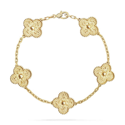 [Violet JW]CLOVER 5 MOTIFS BRONZING BRACELET