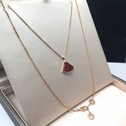 [Violet JW]DREAM NECKLACE CARNELIAN 1 DIAMOND