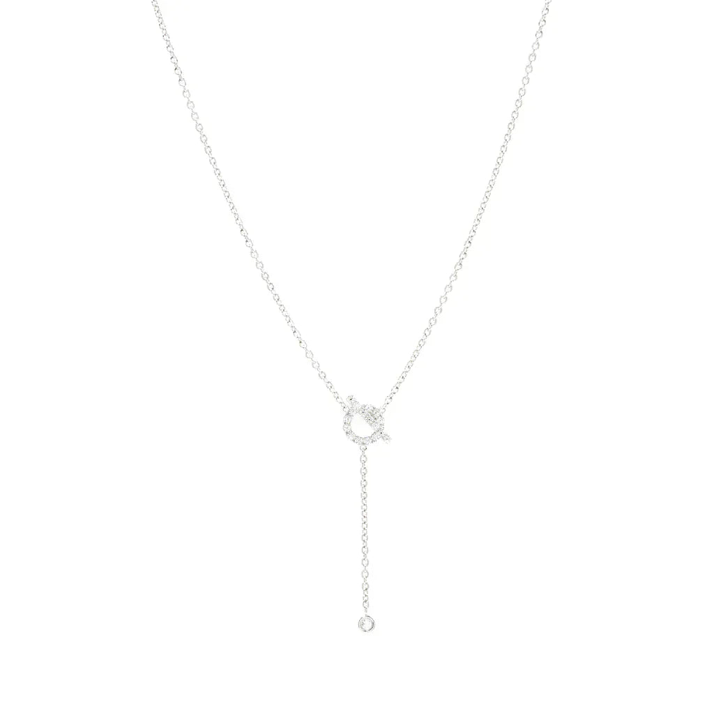 [Violet JW]FINESSE SILVER DIAMOND NECKLACE