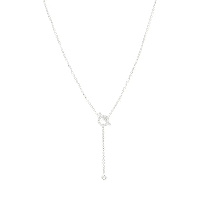 [Violet JW]FINESSE SILVER DIAMOND NECKLACE