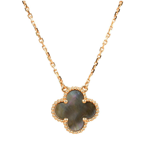 [Violet JW]CLOVER 15MM  GRAY MOTHER OF PEARL NECKLACE