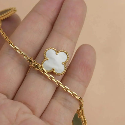 [Violet JW]LUCKY SPRING 5 MOTIF GOLD BRACELET