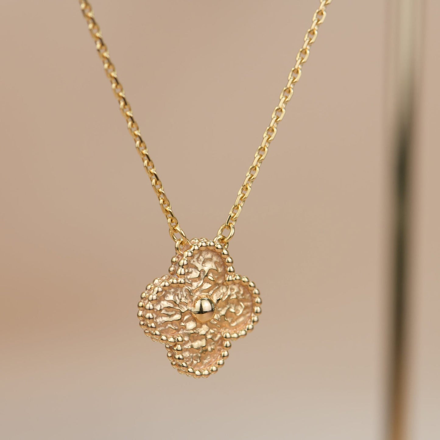 [Violet JW]CLOVER 15MM  BRONZING NECKLACE