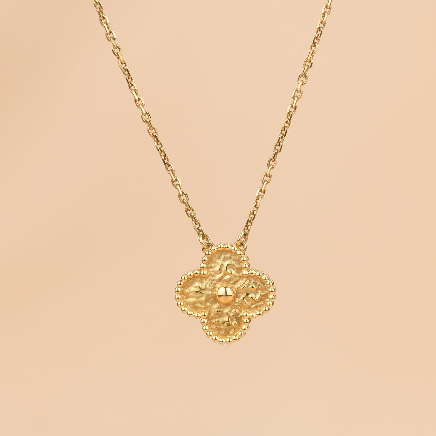 [Violet JW]CLOVER 15MM  BRONZING NECKLACE