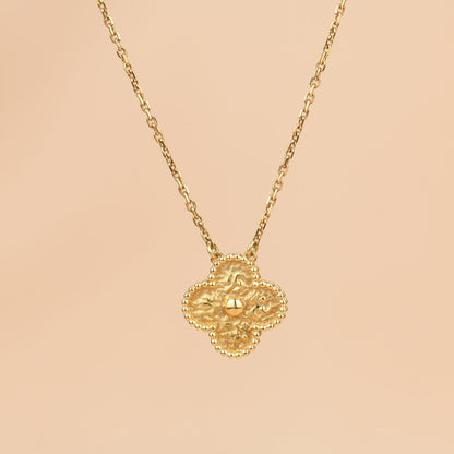 [Violet JW]CLOVER 15MM  BRONZING NECKLACE