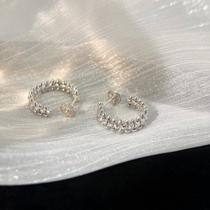 [Violet JW]CLASH SMALL HOOP EARRINGS