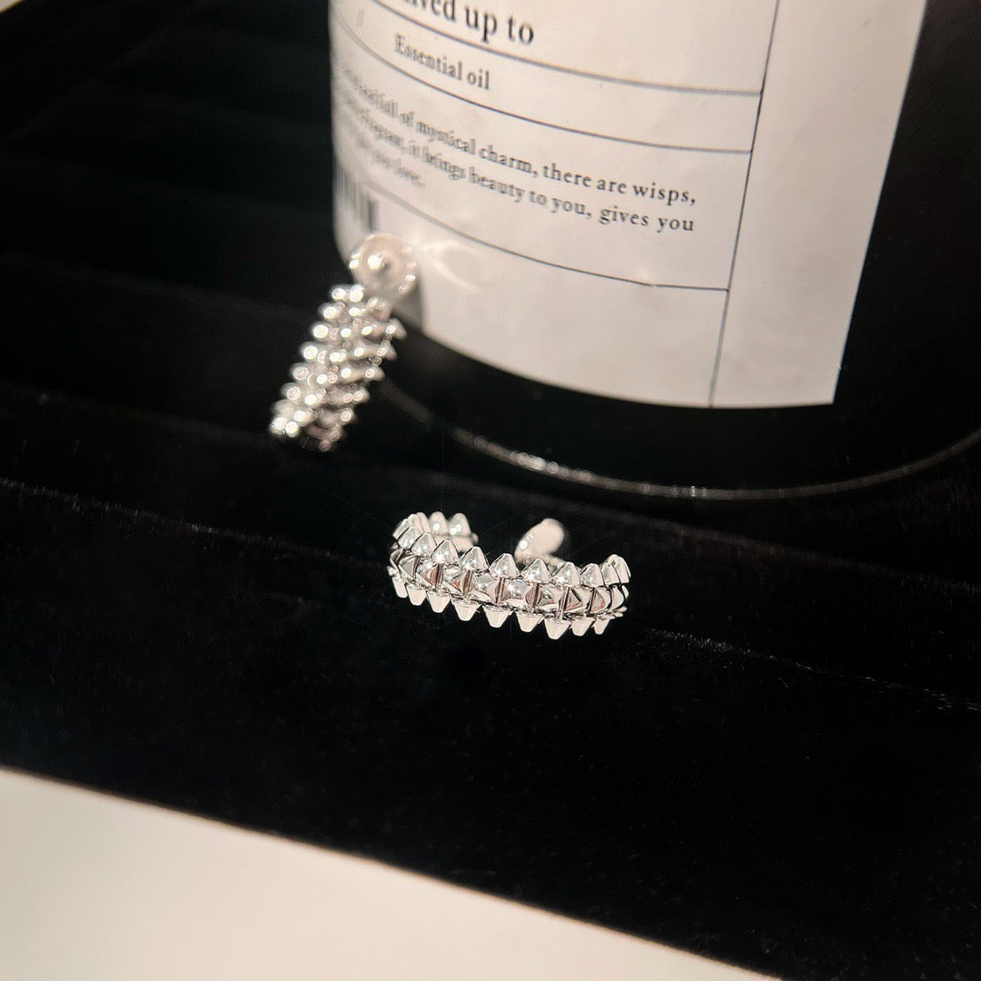 [Violet JW]CLASH SMALL HOOP EARRINGS