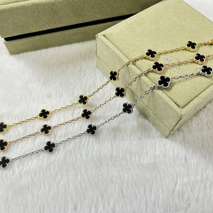 [Violet JW]CLOVER 6 MOTIF  ONYXS BRACELET