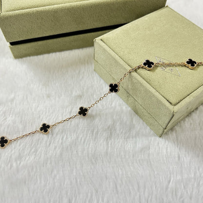 [Violet JW]CLOVER 6 MOTIF  ONYXS BRACELET