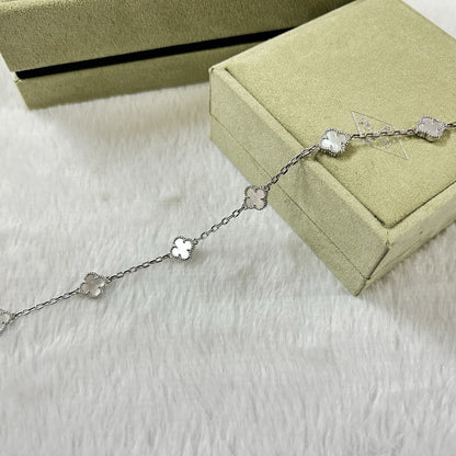 [Violet JW]CLOVER 6 MOTIF WHITE MOP BRACELET