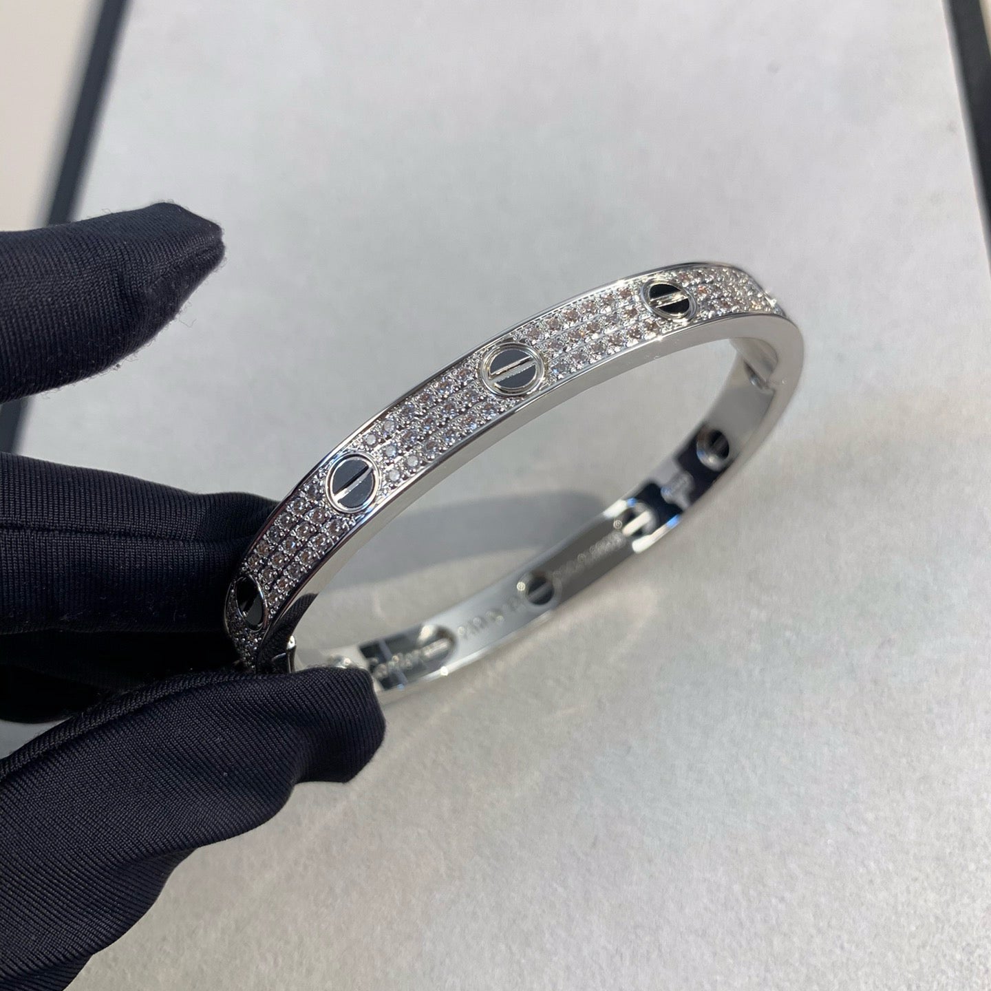 [Violet JW]LOVE BRACELET 6.1MM DIAMOND-PAVED CERAMIC