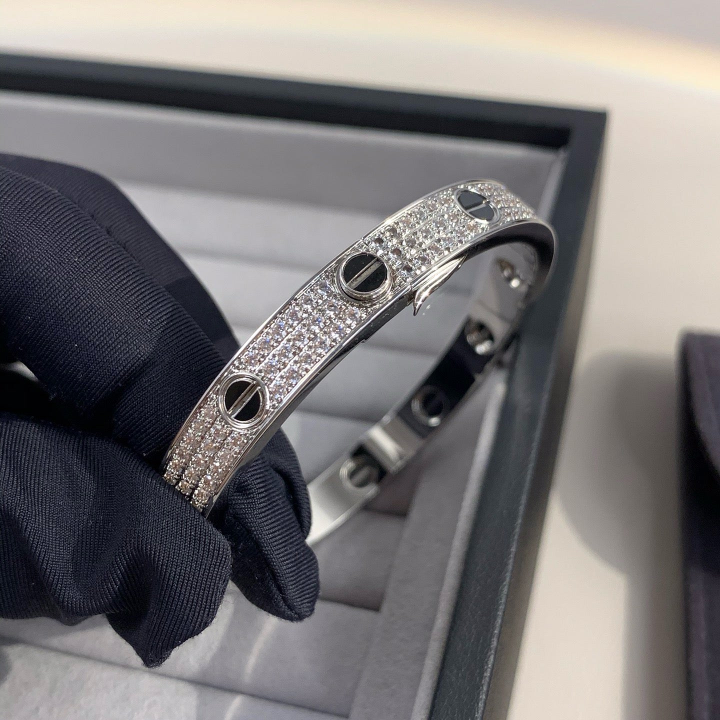 [Violet JW]LOVE BRACELET 6.1MM DIAMOND-PAVED CERAMIC