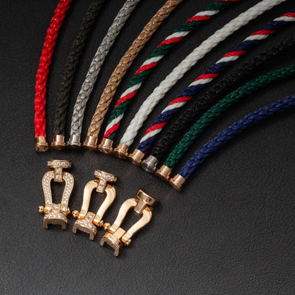 [Violet JW]FORCE LARGE HORSESHOE HALF DIAMOND BRACELET GOLD