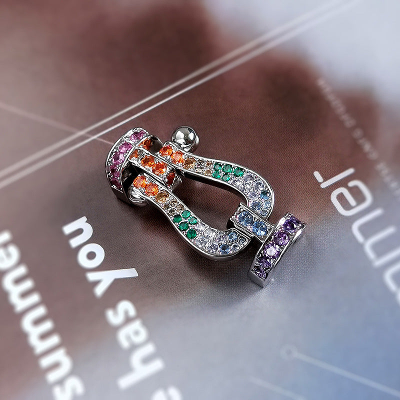 [Violet JW]FORCE LARGE HORSESHOE CLASP  METAL BRACELET