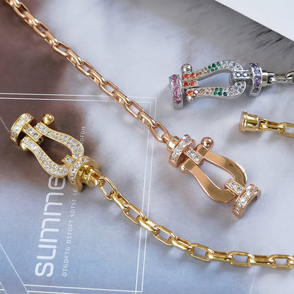 [Violet JW]FORCE LARGE HORSESHOE CLASP  METAL BRACELET