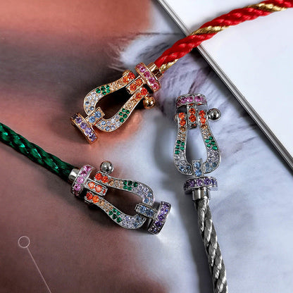 [Violet JW]FORCE LARGE HORSESHOE  COLORED DIAMOND BRACELET ROSE GOLD