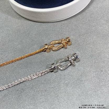 [Violet JW]FORCE SMALL HORSESHOE  DIAMOND CHAIN ROPE BRACELET