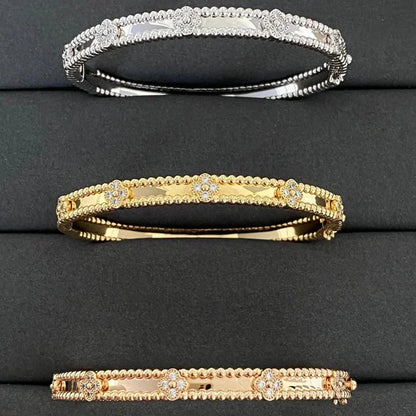 [Violet JW]CLOVER BRACELET 4MM DIAMONDS